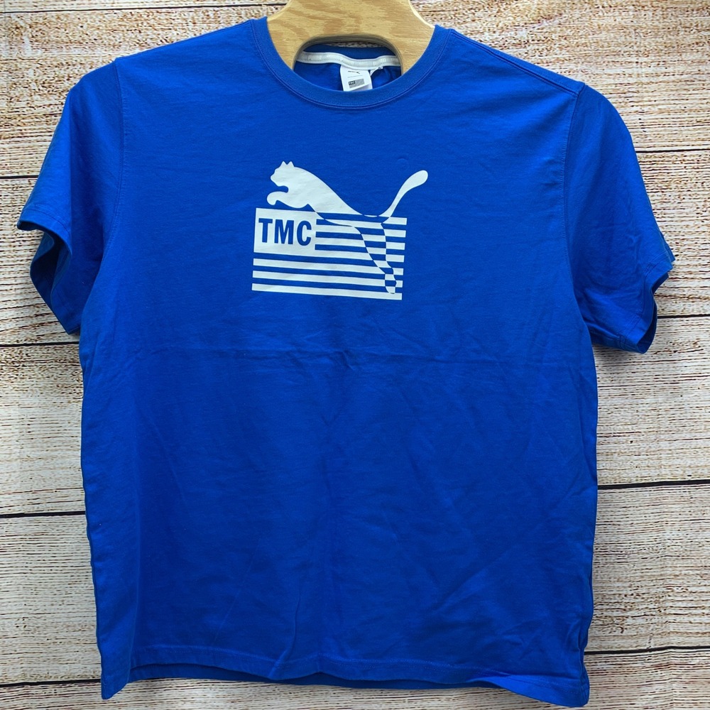 Puma TMC T-Shirt Royal Blue Graphic Tee Shirt Men's XL